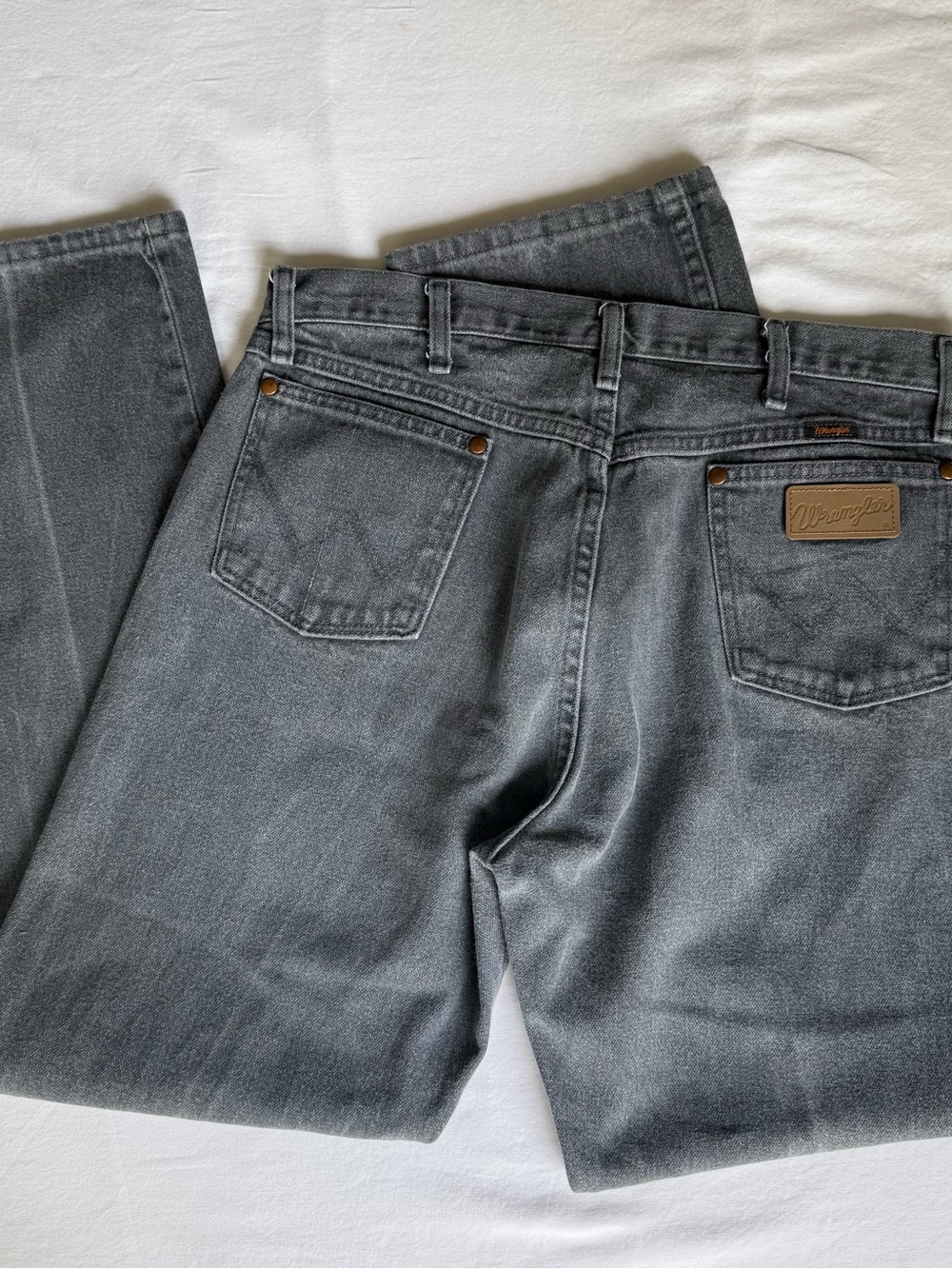 Wrangler Cowboy Cut Original Fit Men’s Jeans 36x32 Grey Wash 100% Cotton Classic